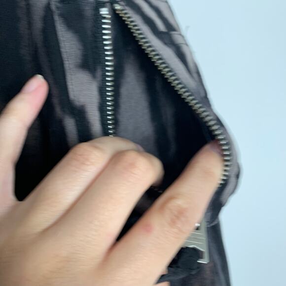 ALLSAINTS Sinai Leopard Print Silk Bomber Jacket Womens Small - Picture 11 of 16